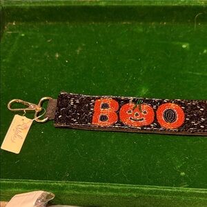 Halloween Boo Black and Orange Key Holder​